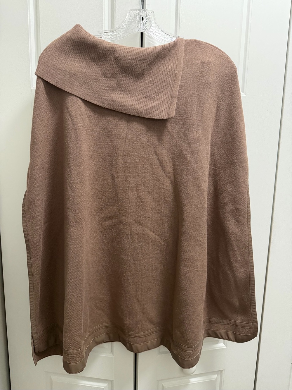 Chico's Dusty Rose Fold-Over Neck Poncho Sweater